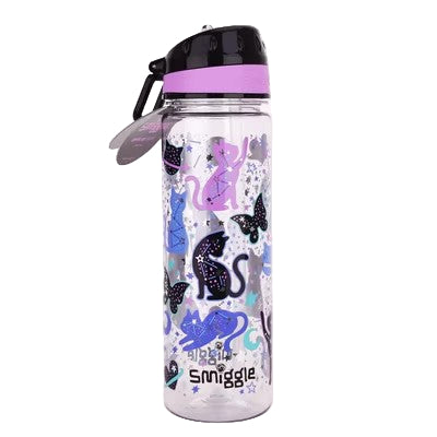 Smiggle Cat Design Water Bottle 650 ml 24cm