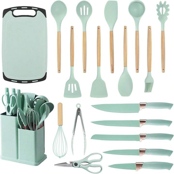 19 Pieces Kitchen Utensil And Knife Set