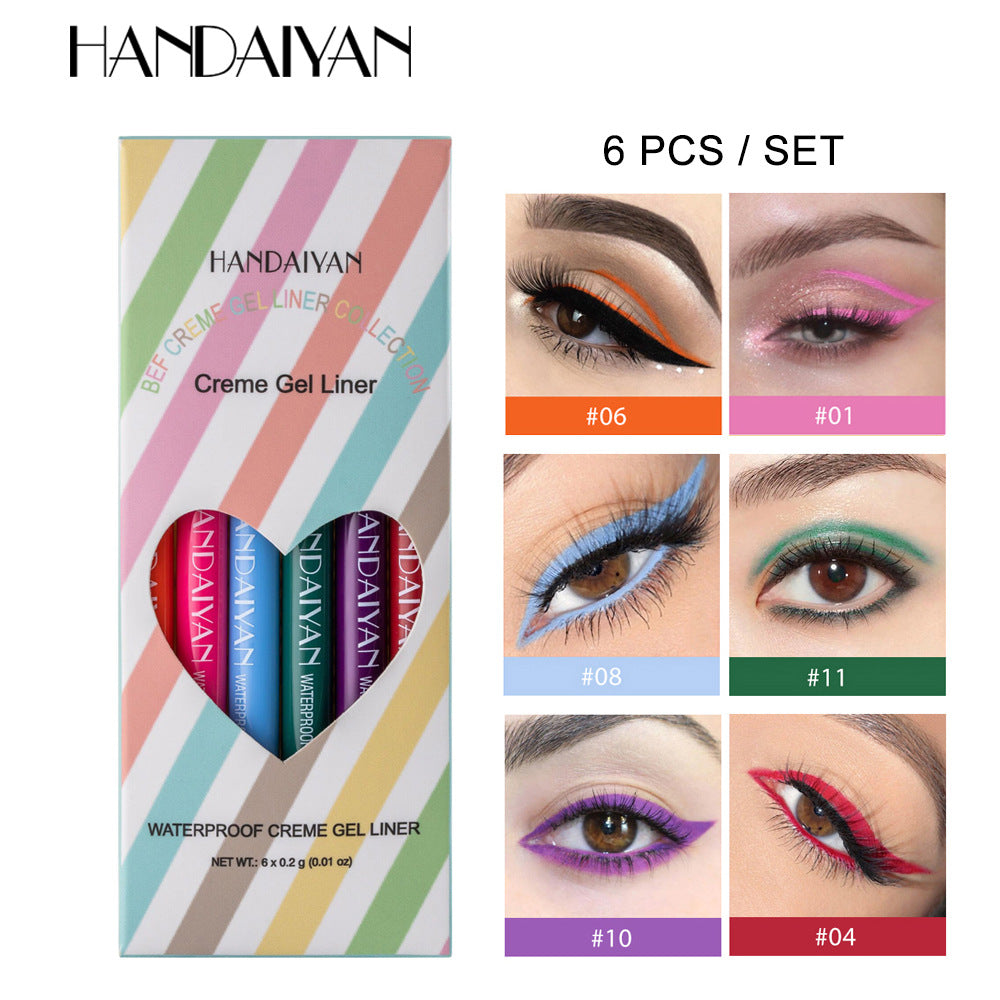 6 Colors Creme Gel Eyeliner Set