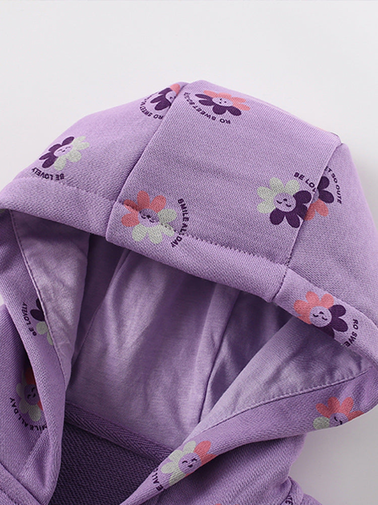 Purple Cotton Jacket For Girl High-quality Size 1-8y