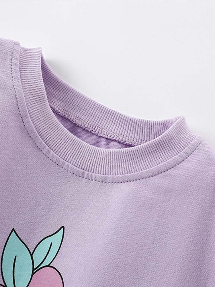 Flower Design Cotton Sweater Size 1-8y