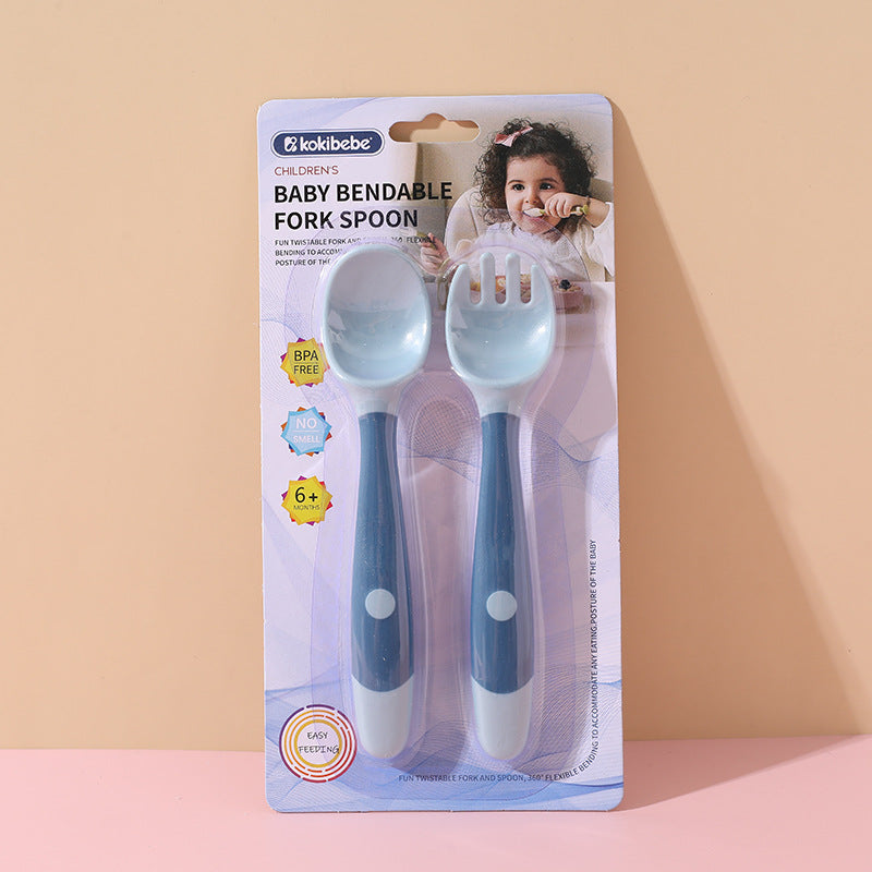 Flexible Training Spoon&Fork For Babies
