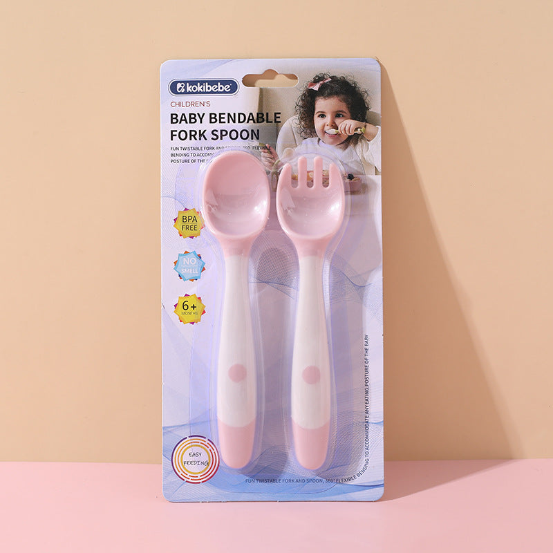 Flexible Training Spoon&Fork For Babies