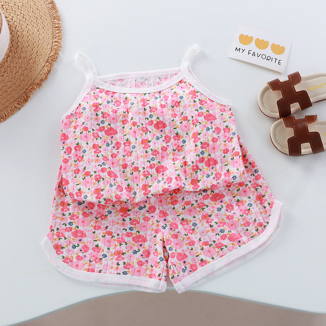 Pijama For Girls Cotton Flower Design Size 1-12y
