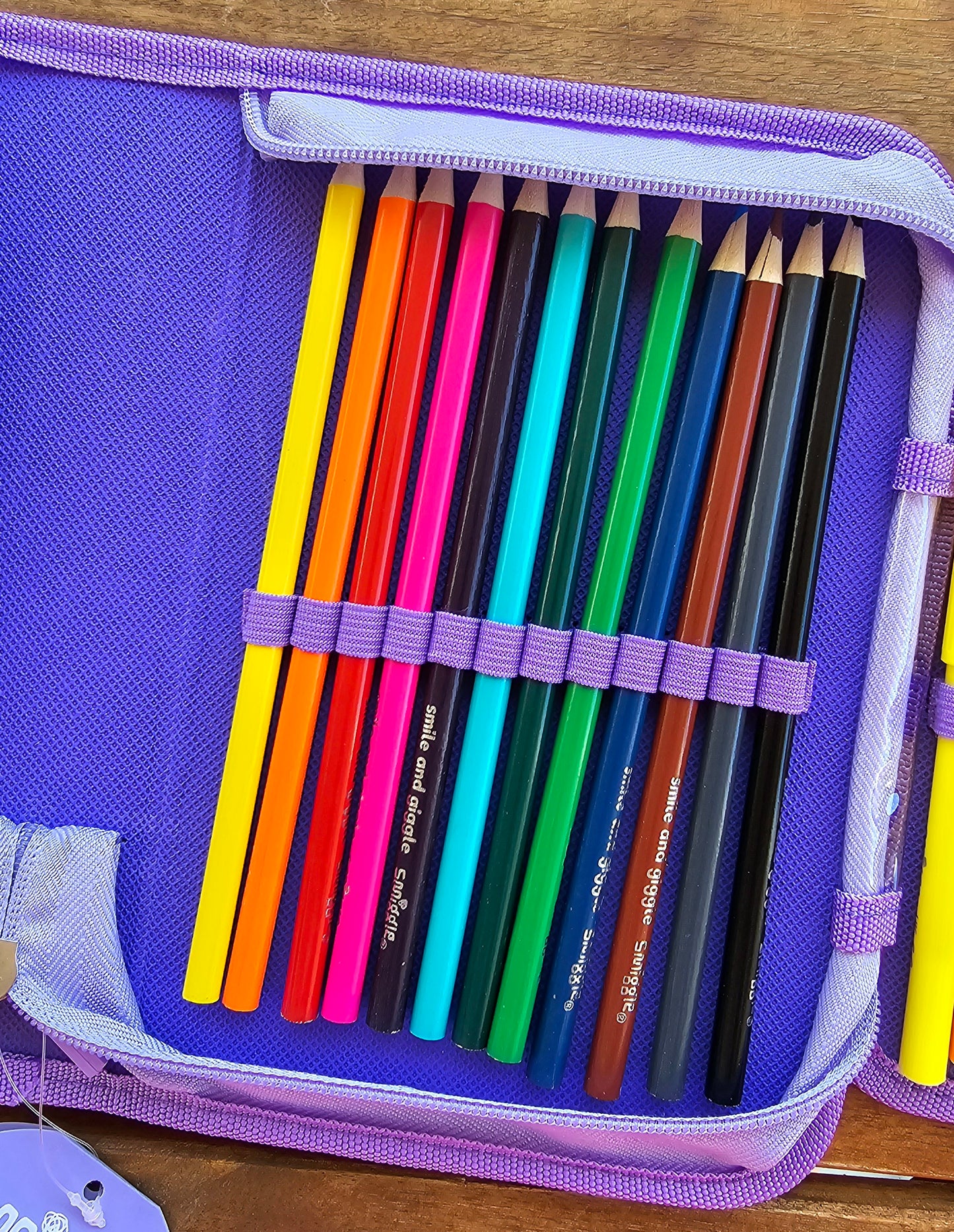 Unicorn Smiggle Pencil Case with pancils