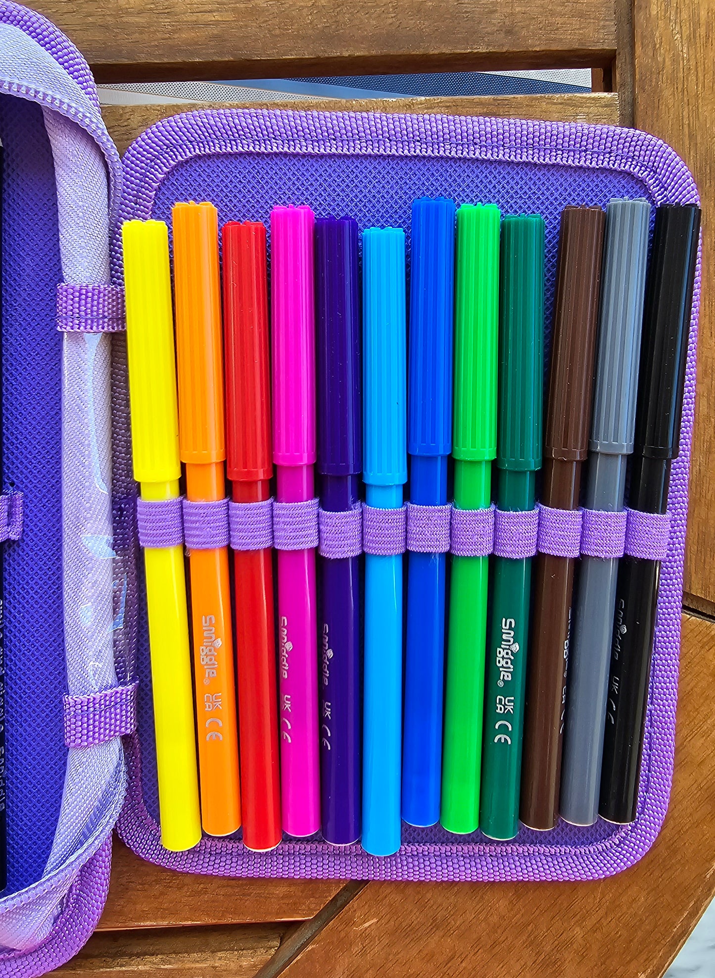 Unicorn Smiggle Pencil Case with pancils