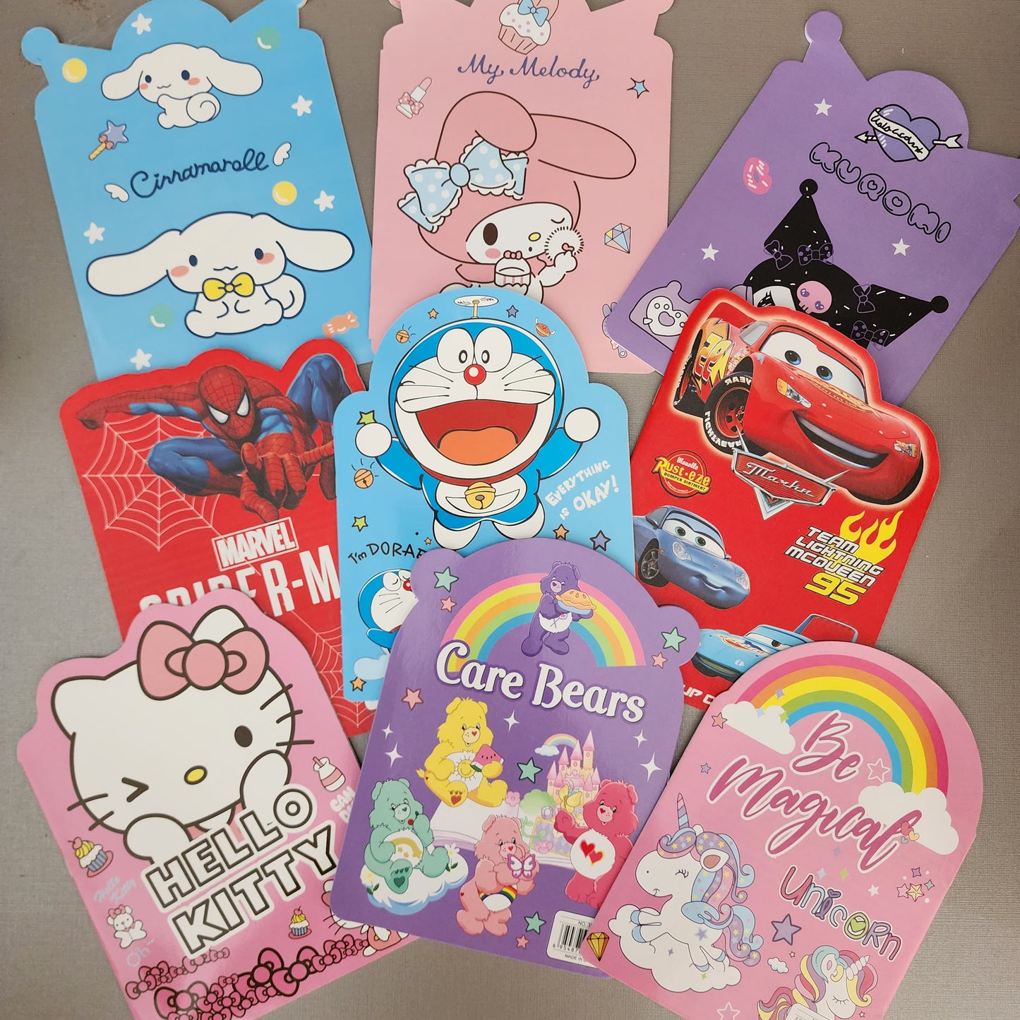 Cartoons School Copybooks,Set 5pcs