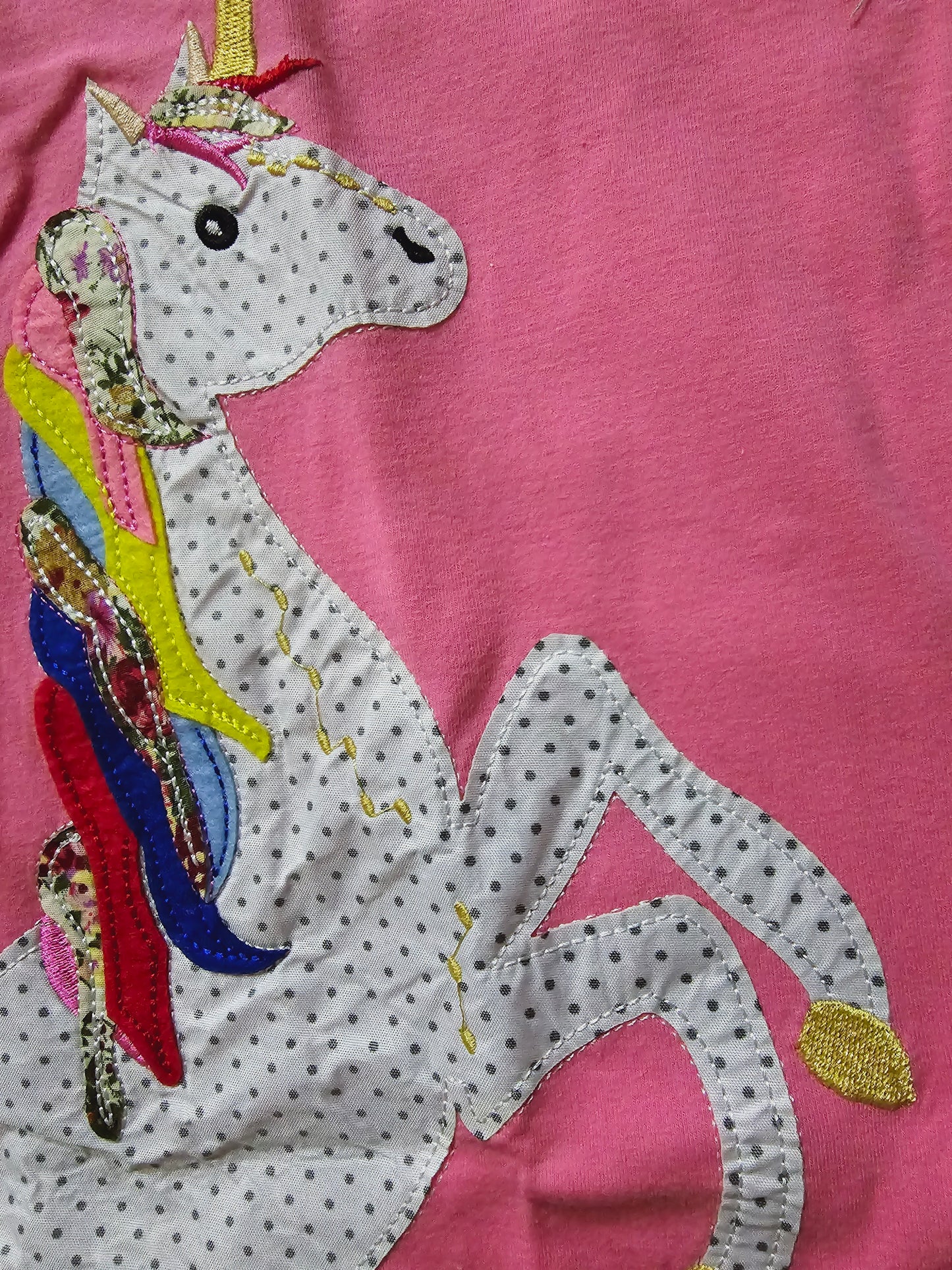 Cotton 100% Dress Purple Unicorn Design size 2y