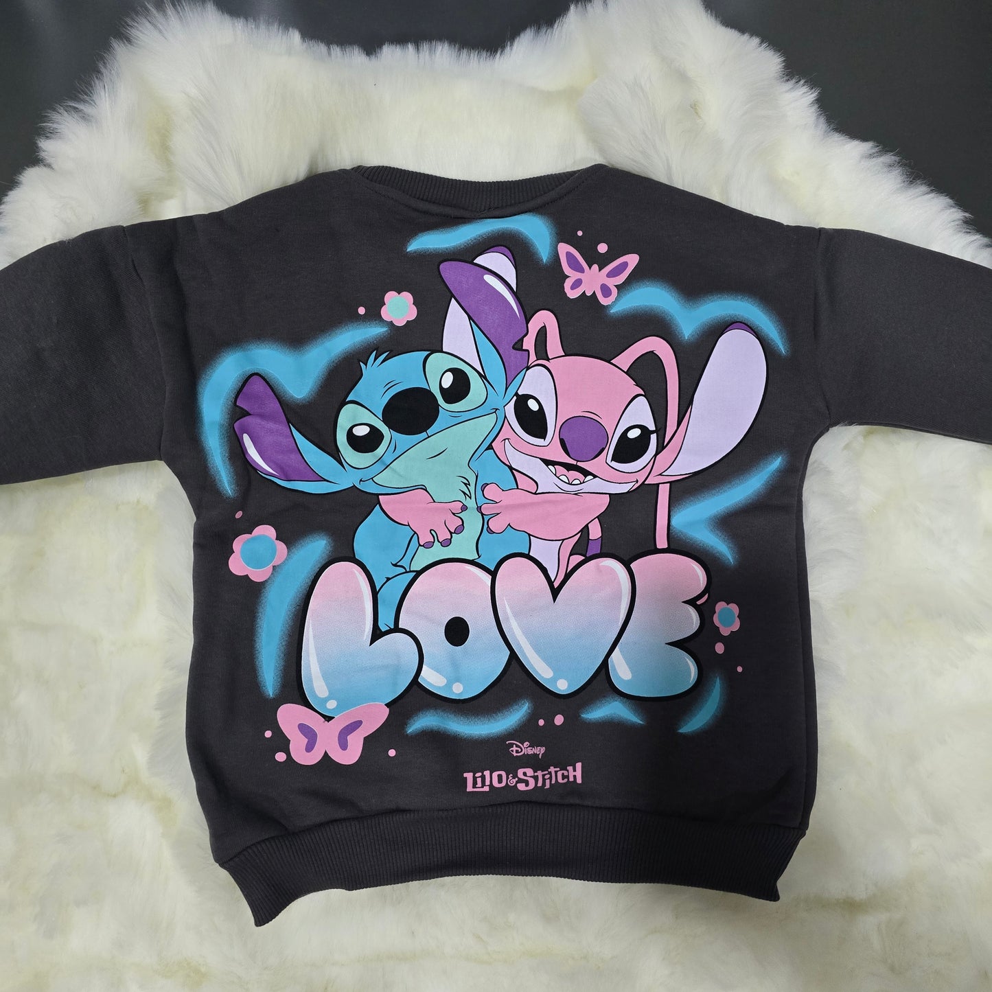 Outfit Dark Grey Fleece Stitch Design 5-6y