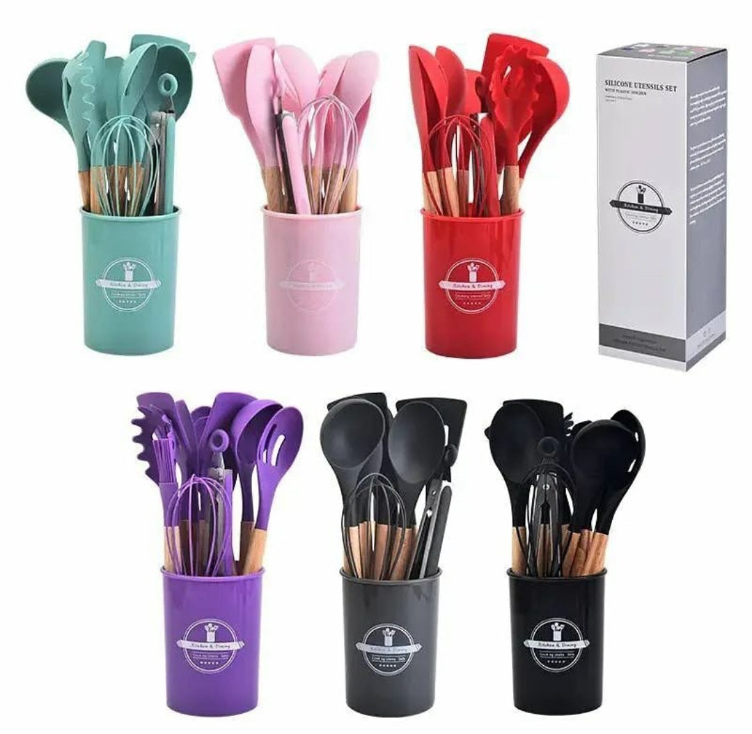12 Pieces Silicone Kitchen Utensil Set