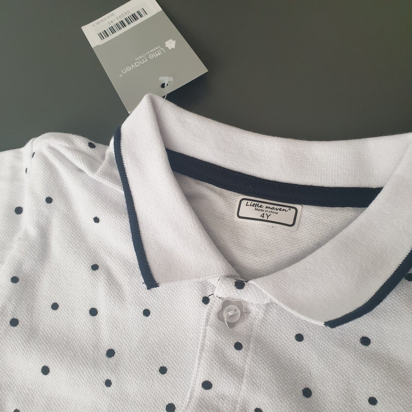 Unicorn Polo Dress Cotton 100% Size 2-7y