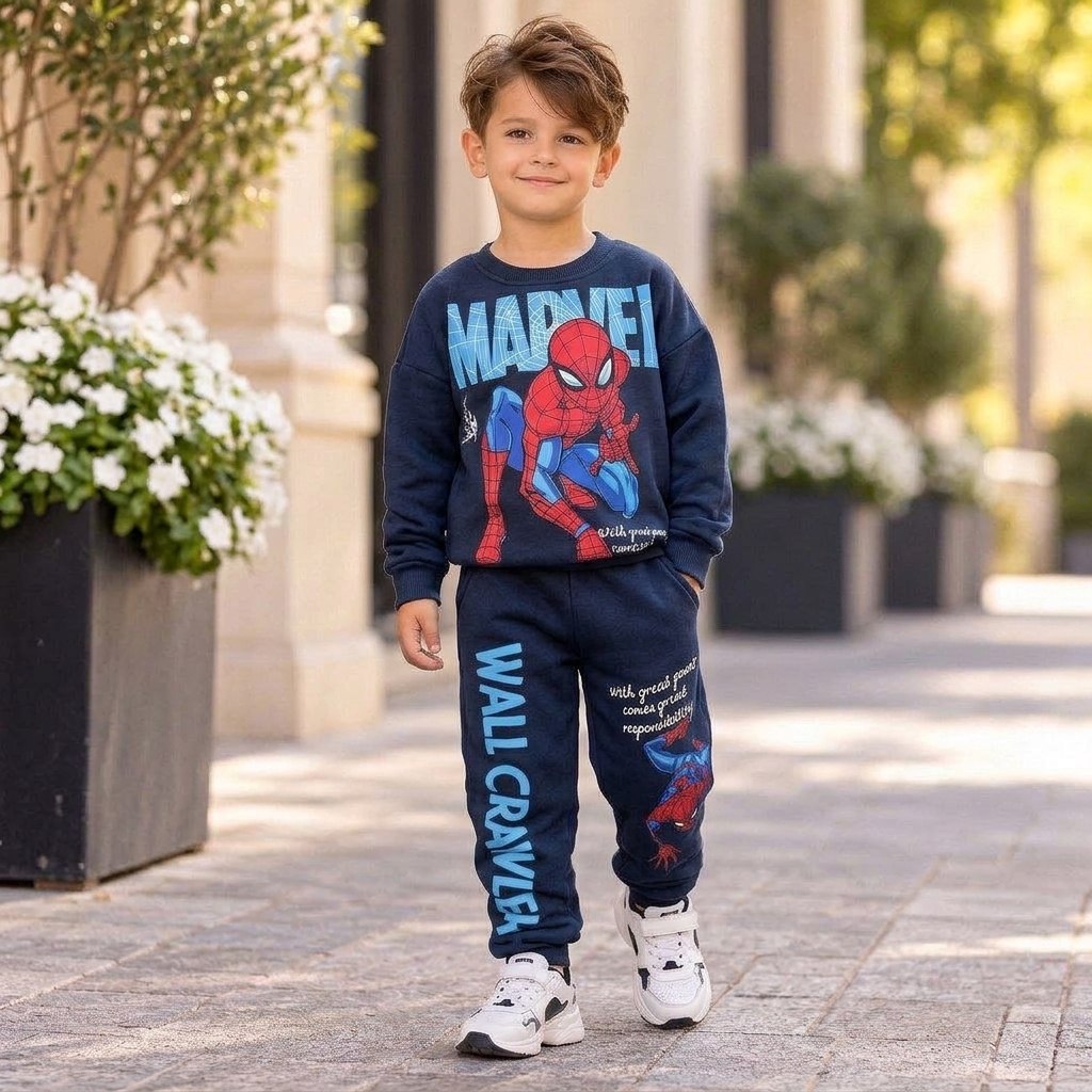 Kids’ Spider-Man Warm Fleece Outfit Set / 5–Y