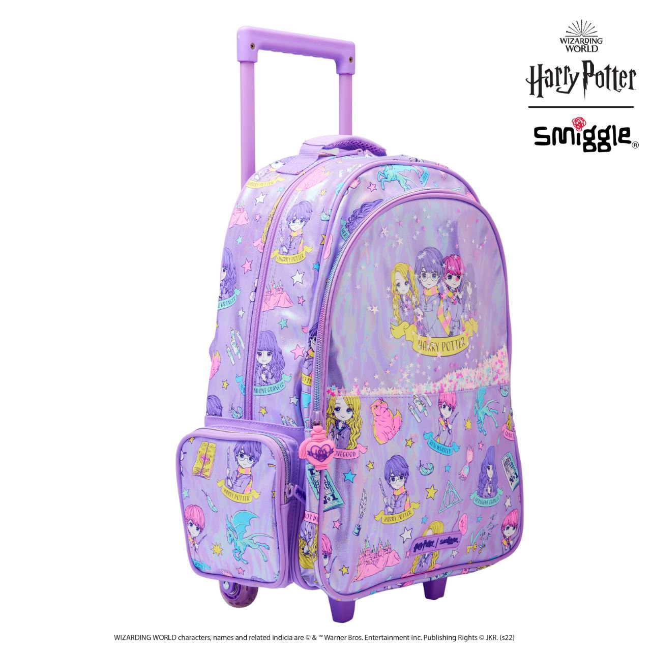 Smiggle Backpack With Wheels Harry Potter Design