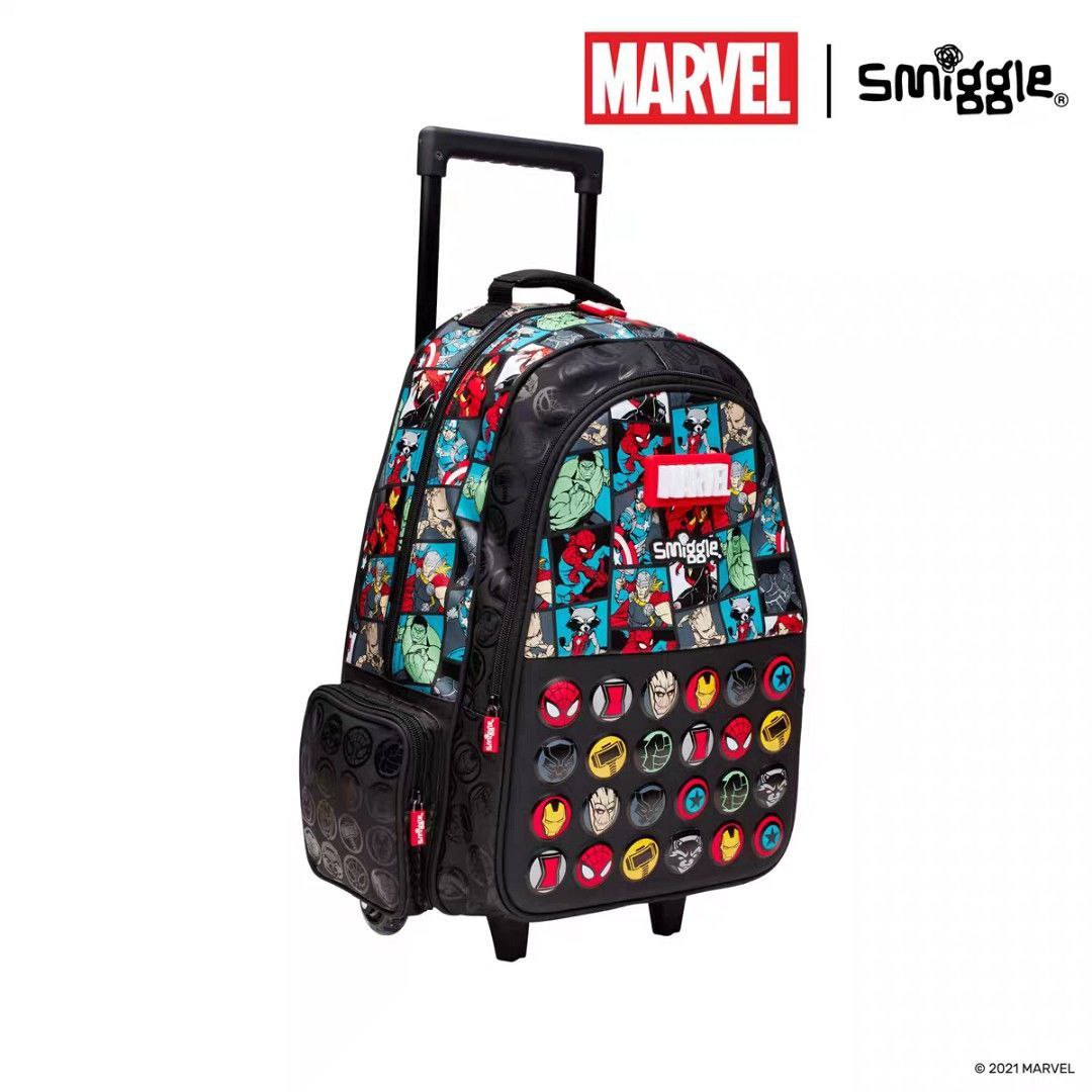 Smiggle Backpack With Wheels Marvel Super Heroes Design