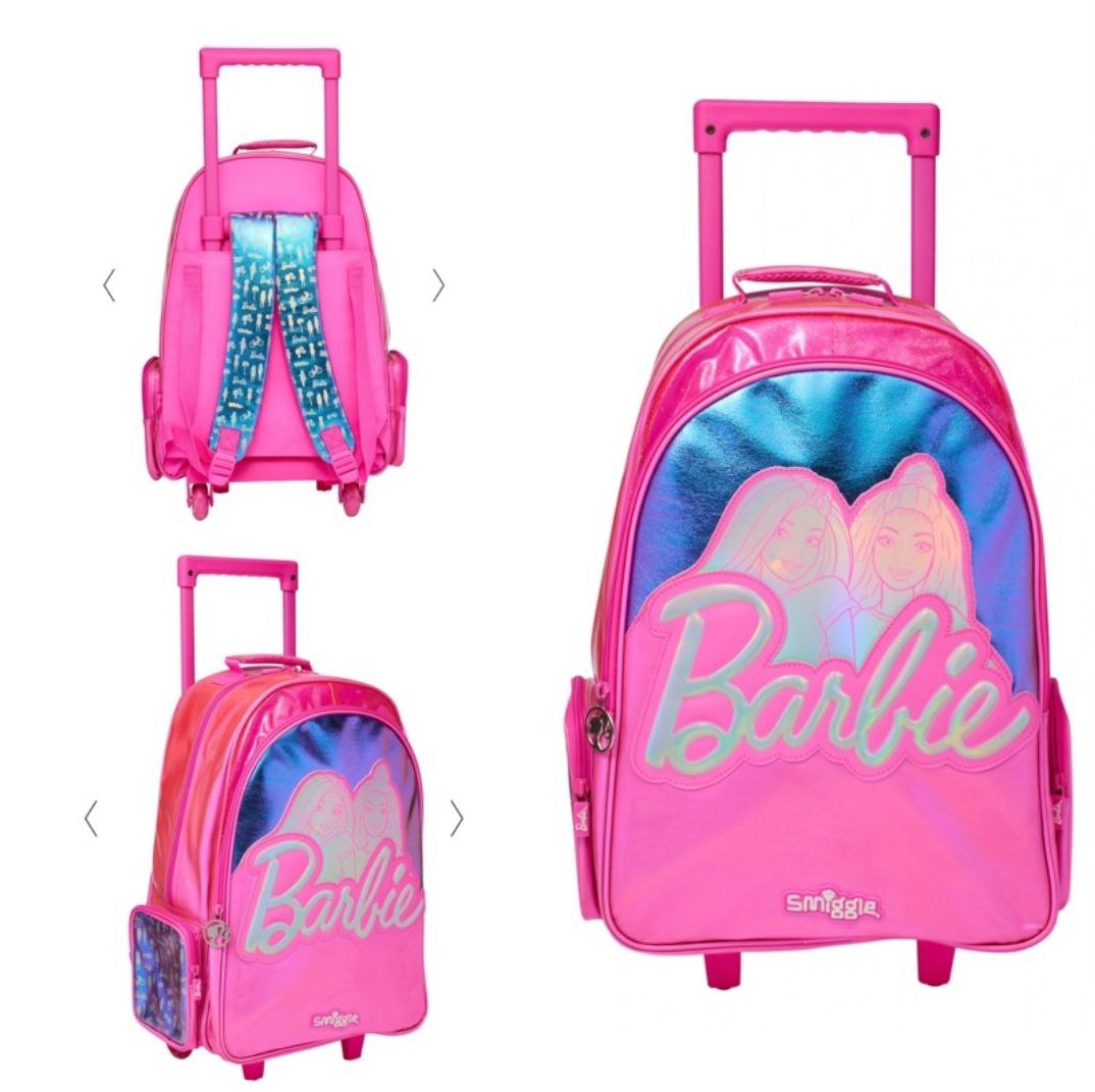 Smiggle Backpack With Wheels Barbie Design