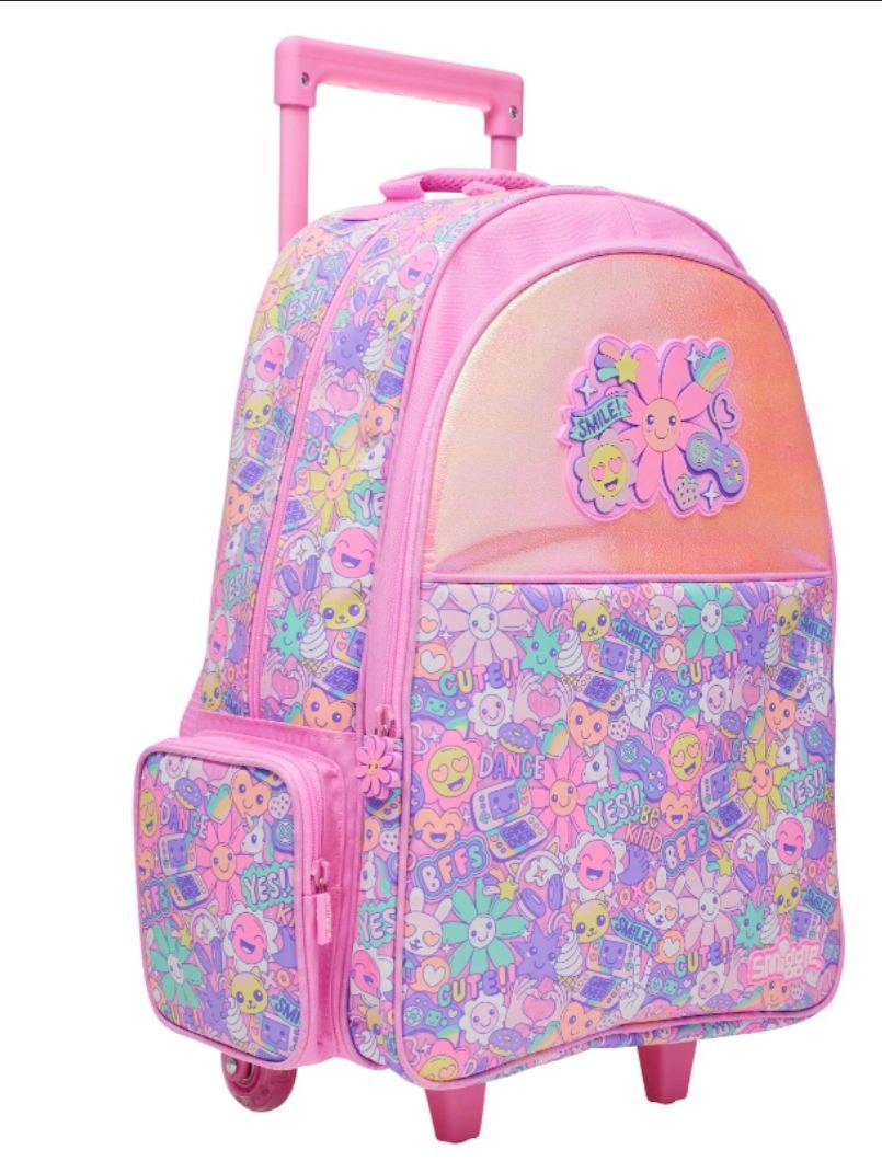 Smiggle Backpack With Whees Flower Design