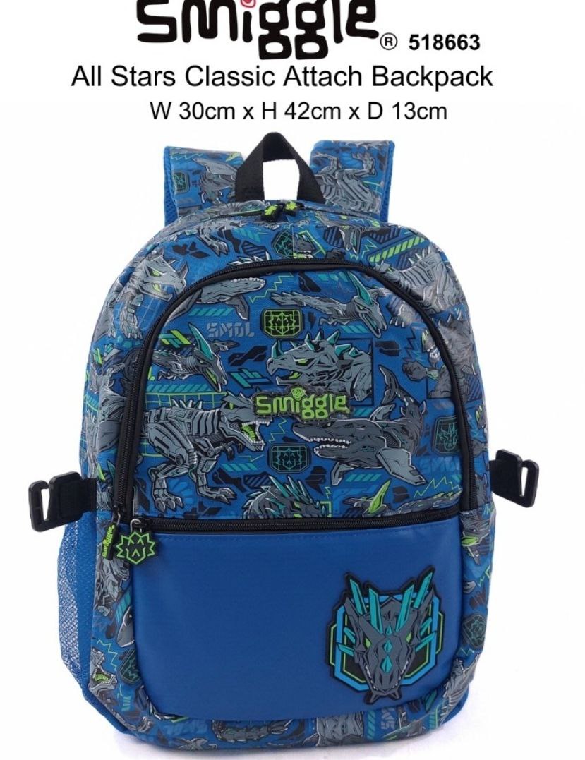 Smiggle Backpack Dinosaur Design 42cm G1-G3