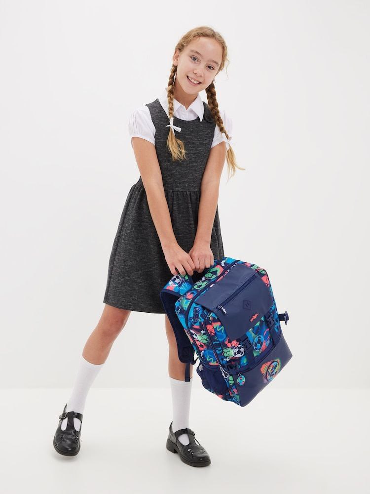 Smiggle Backpack Blue Football | (Gr1-Gr6) | 45cm