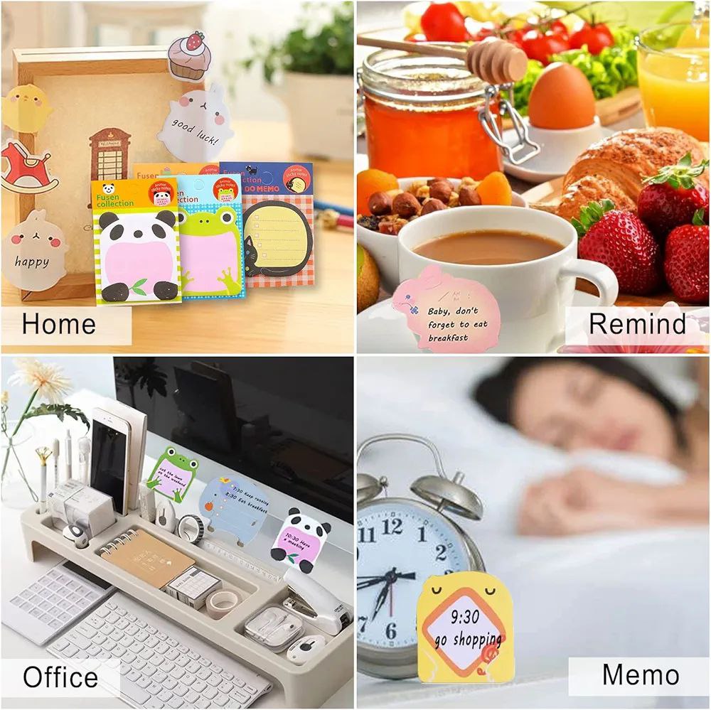 Sticky Note Cartoon Animal Design Pack Of 24 Pcs