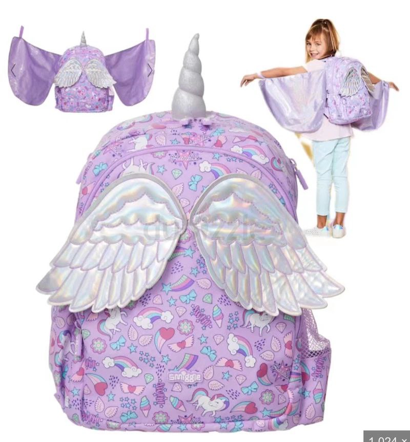 Smiggle Small Backpack Unicorn Wings Design 36cm KG1-KG3
