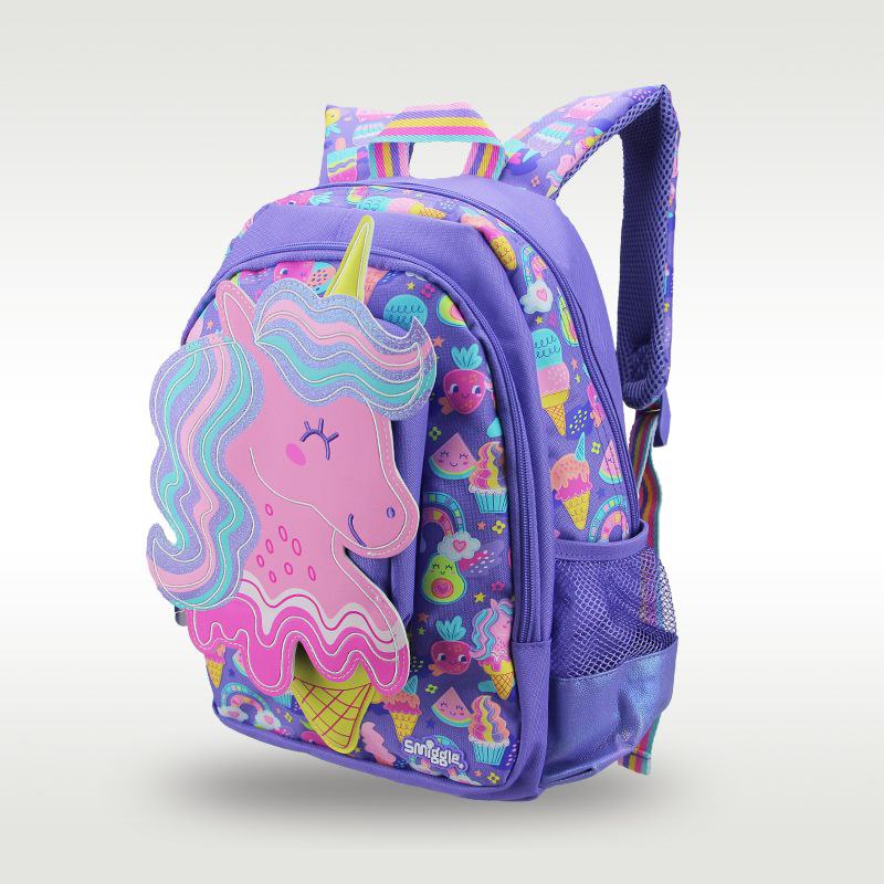 Smiggle Small Backpack Unicorn Ice cream Design 38cm KG1-KG3