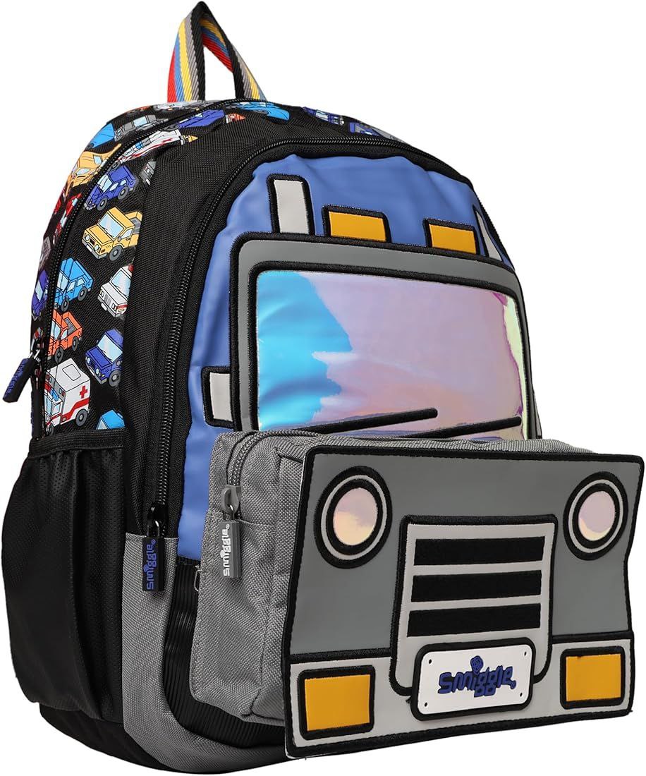 Smiggle Small Backpack Cartoon Car Design 38cm KG1-KG3
