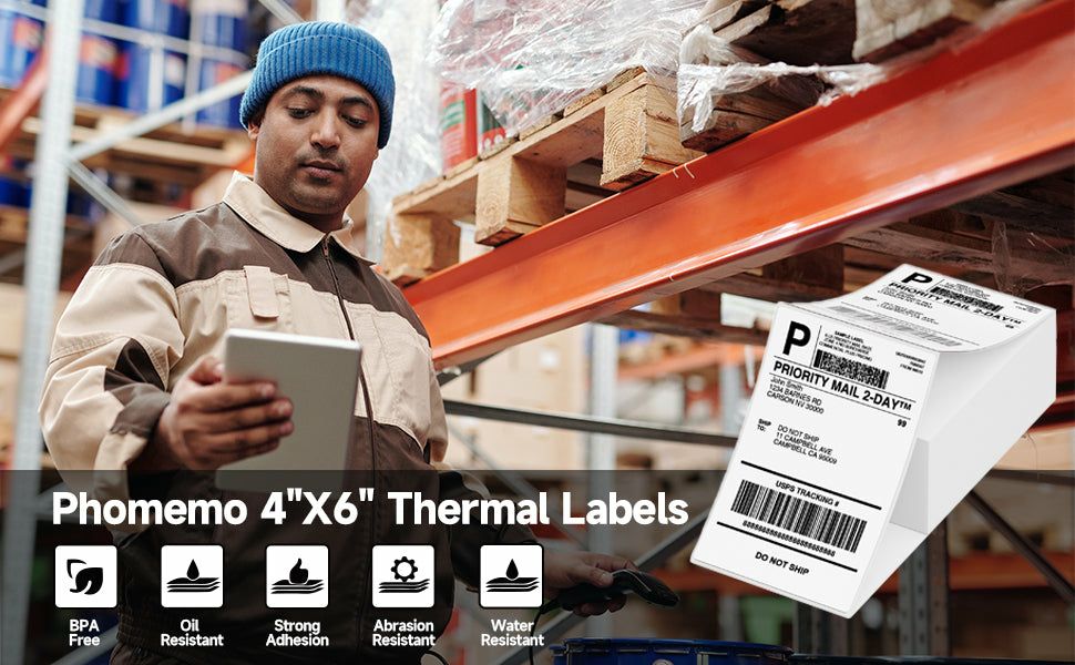 Phomemo Label Sheet For Printer 500 Pcs 4×6cm