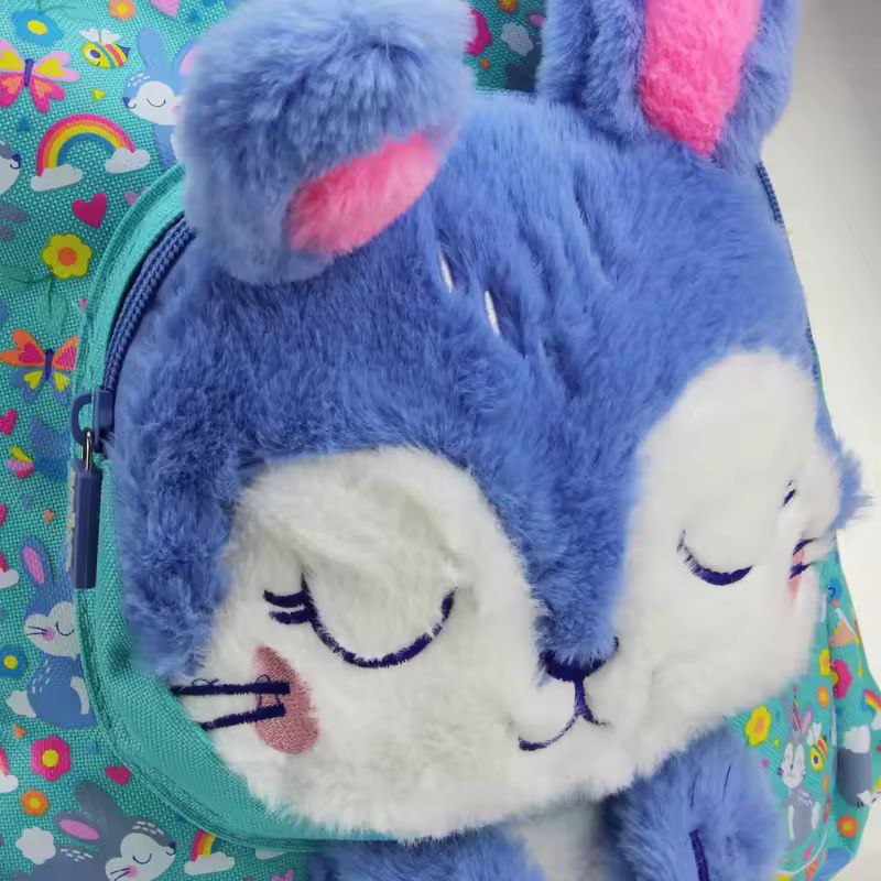 Smiggle Small Backpack Blue Rabbit Design 38cm KG1-KG3