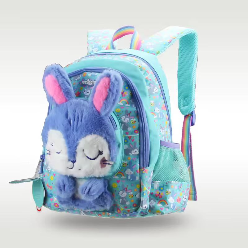 Smiggle Small Backpack Blue Rabbit Design 38cm KG1-KG3