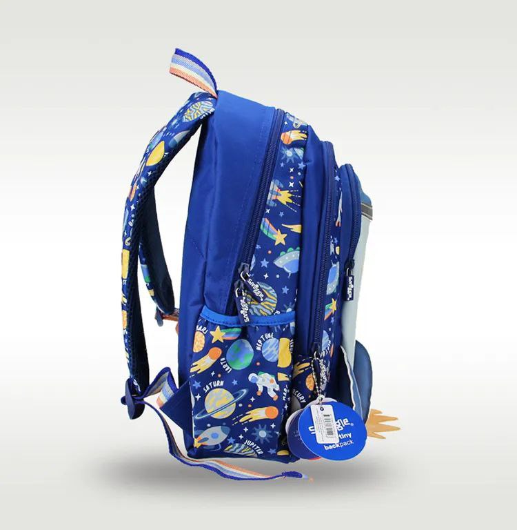 Smiggle Small Backpack Blue Rocket Space Design 38cm KG1-KG3