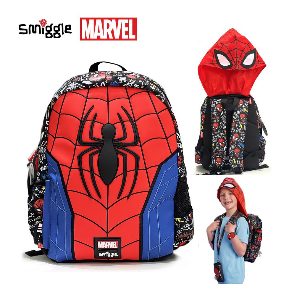 Smiggle Small Backpack Spider man Design 38cm KG1-KG3