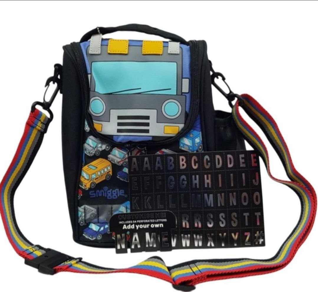 Smiggle Lunch Bag vehicles Design 26cm