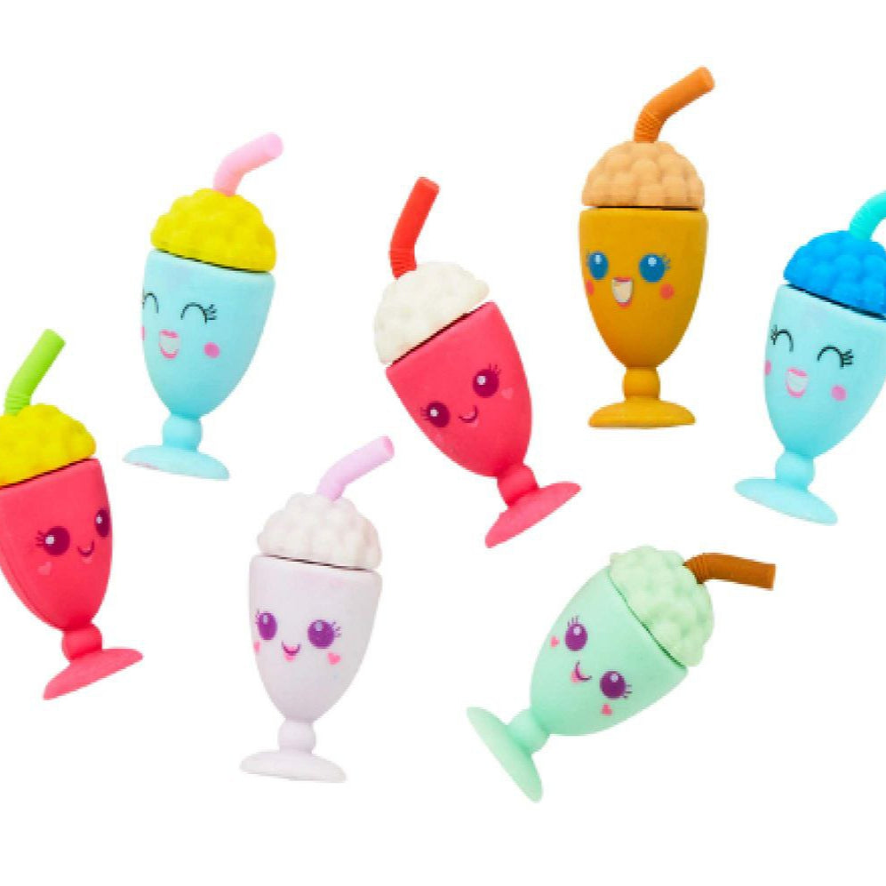 Smiggle Scented Erasers Pack Of 7 Milkshakes Design