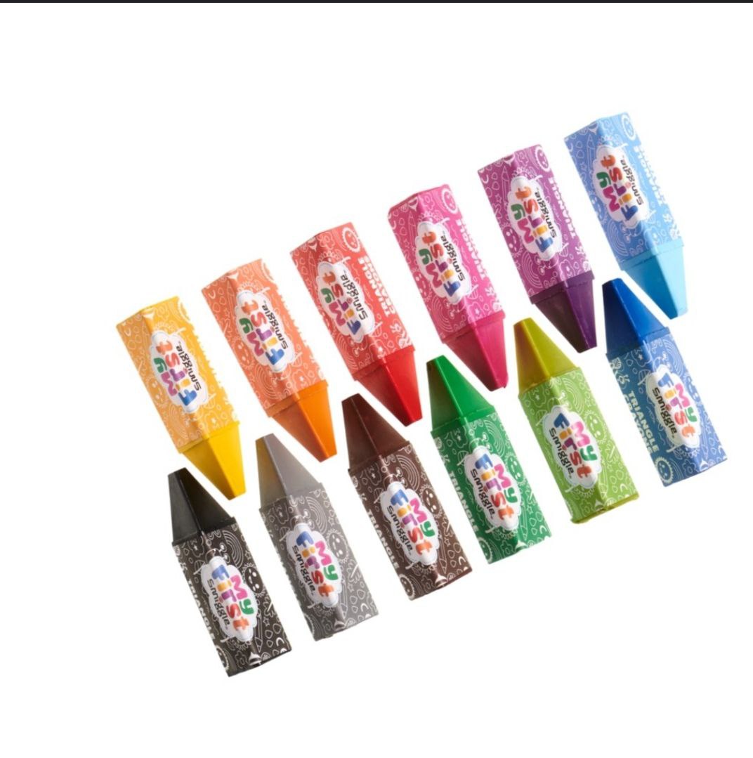 My First Smiggle Triangle Crayons 12 Pcs
