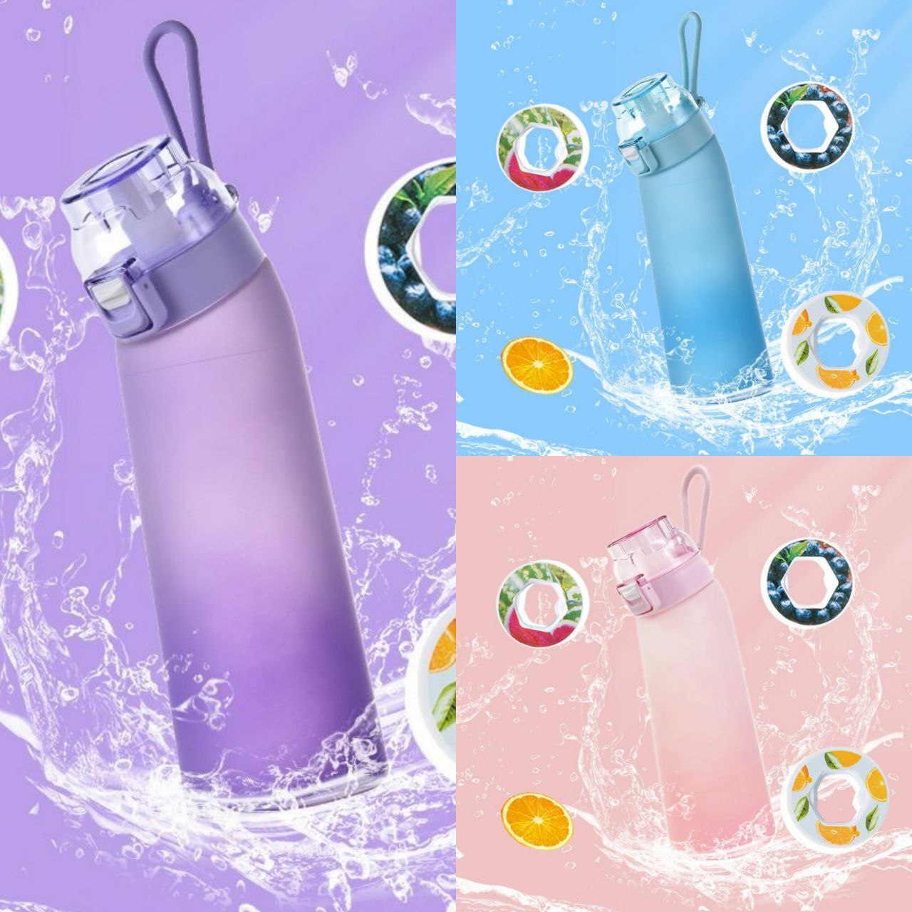 Flavored Water Bottle 650ml With 3 Random Flavor Pods