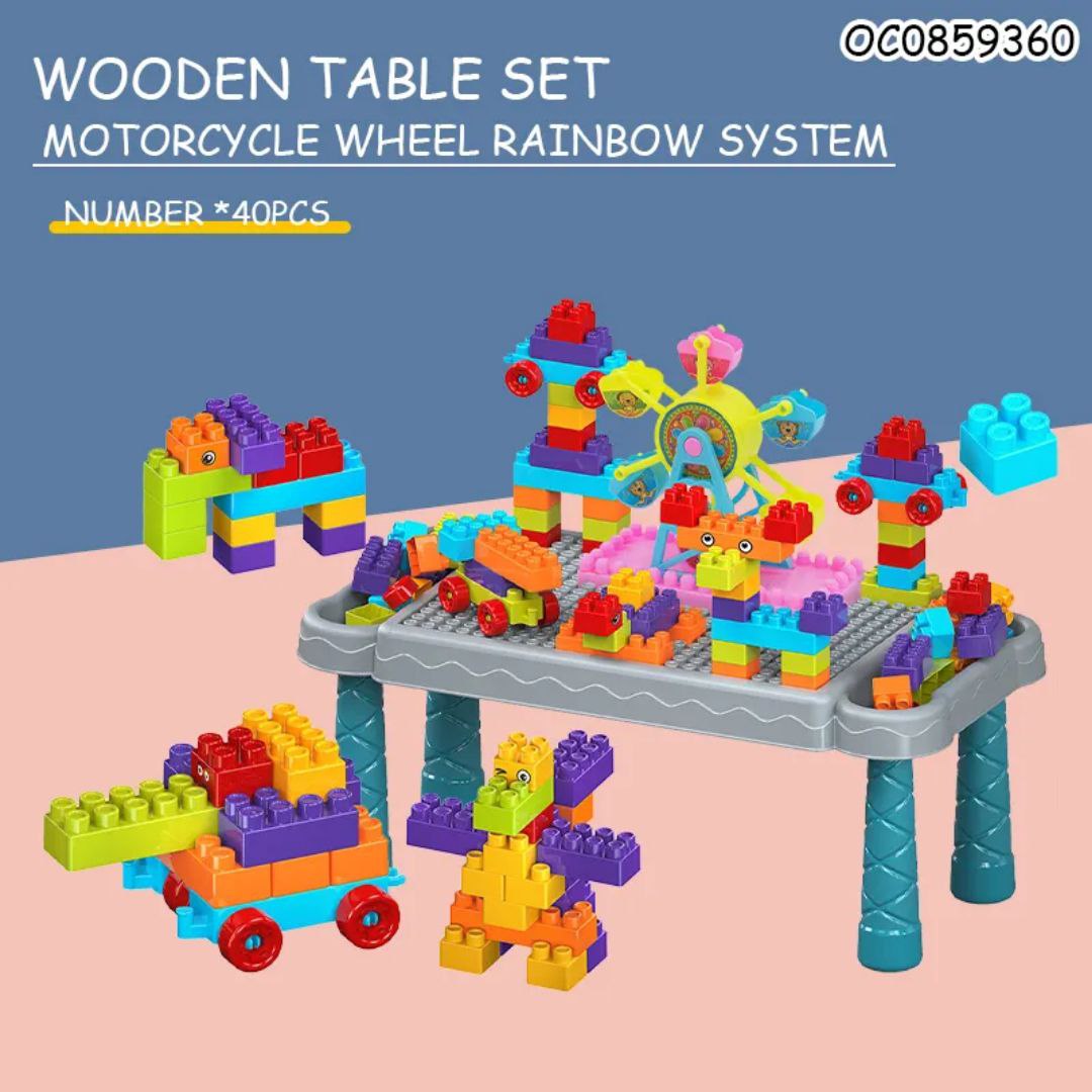 Building Blocks Kids Educational Table 40 Pcs