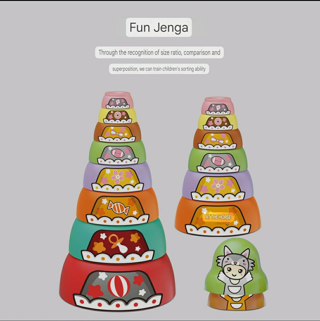 Cartoon Doll Stacking Six layers Animals Toy For Kids