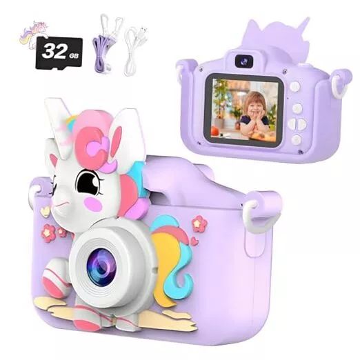 Camera Digital Purple Unicorn For Kids