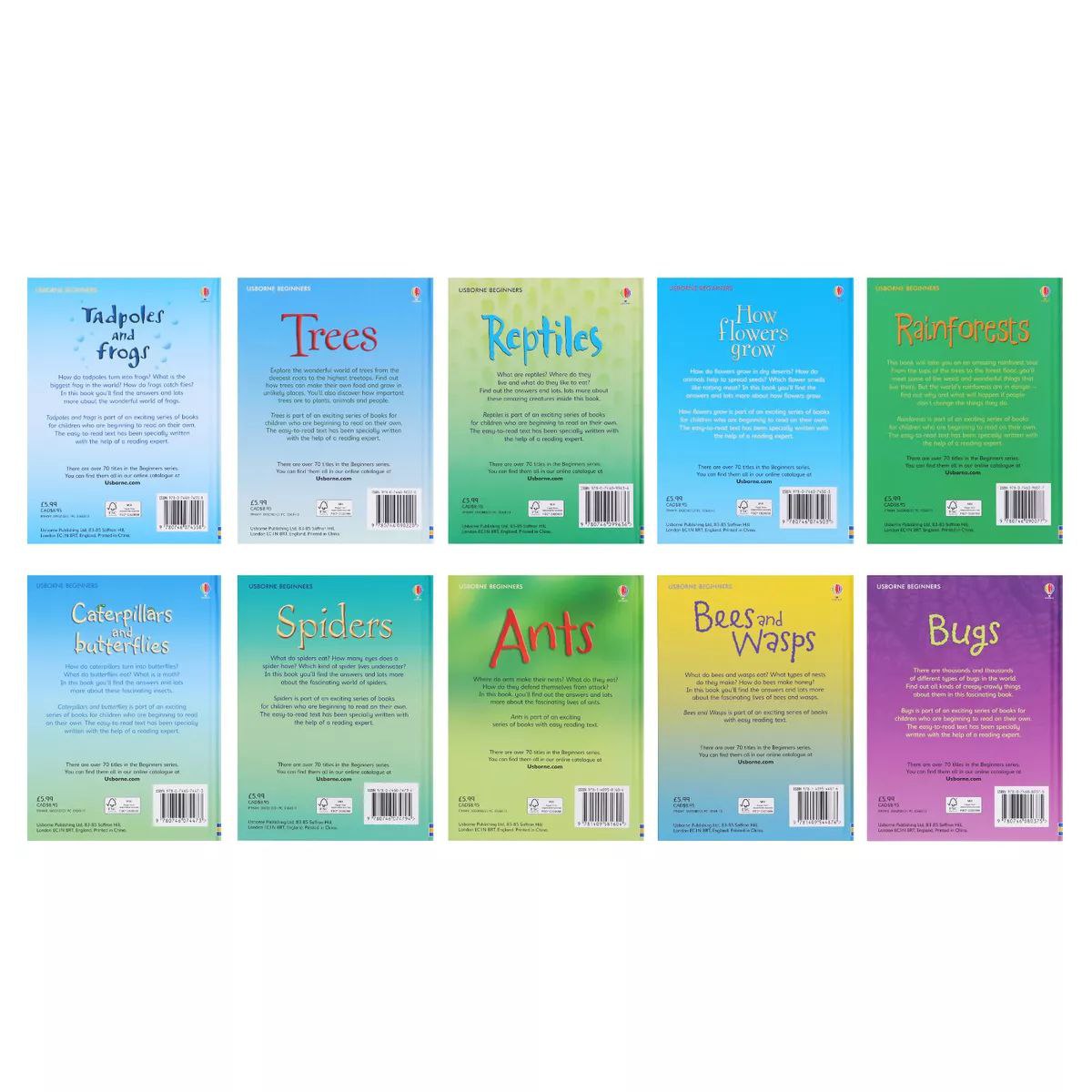 Usborne Beginners Nature Collection 10 Books Set