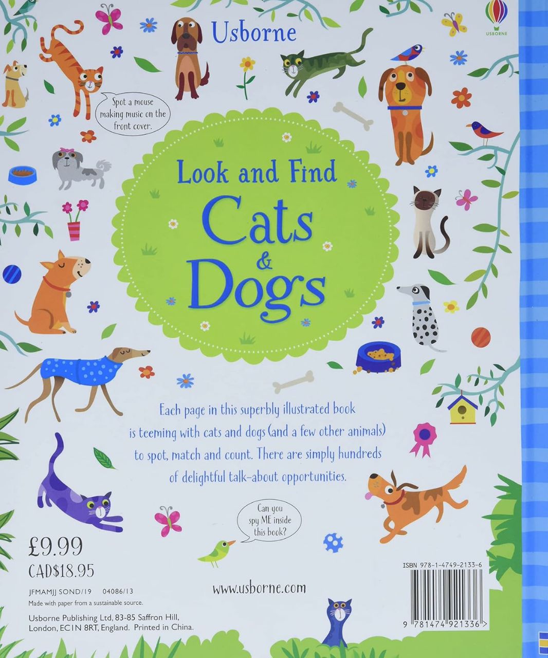Usborne Look & Find Cats & Dogs Book For Kids