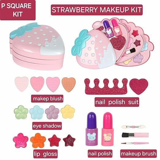 Sweet Strawberry Makeup Toy Set For Kids