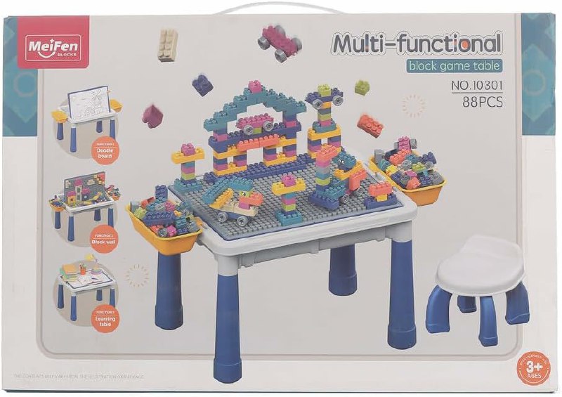 Multi-Functional Block Game Table 88 Pcs