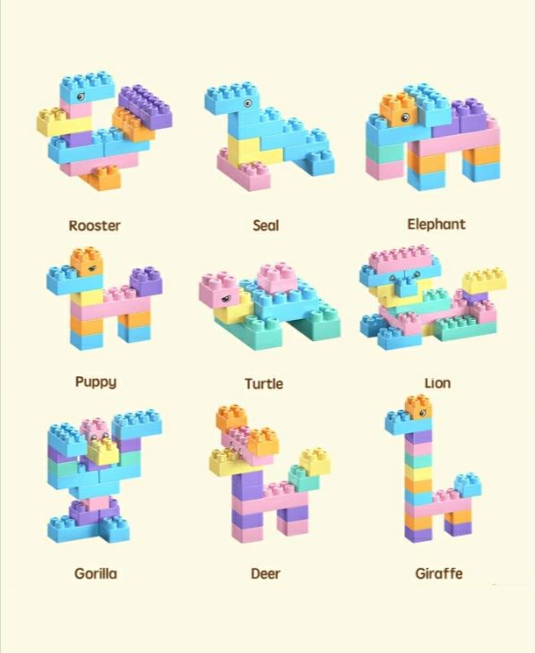 Building Block Table Funny & Educational 268 Pcs
