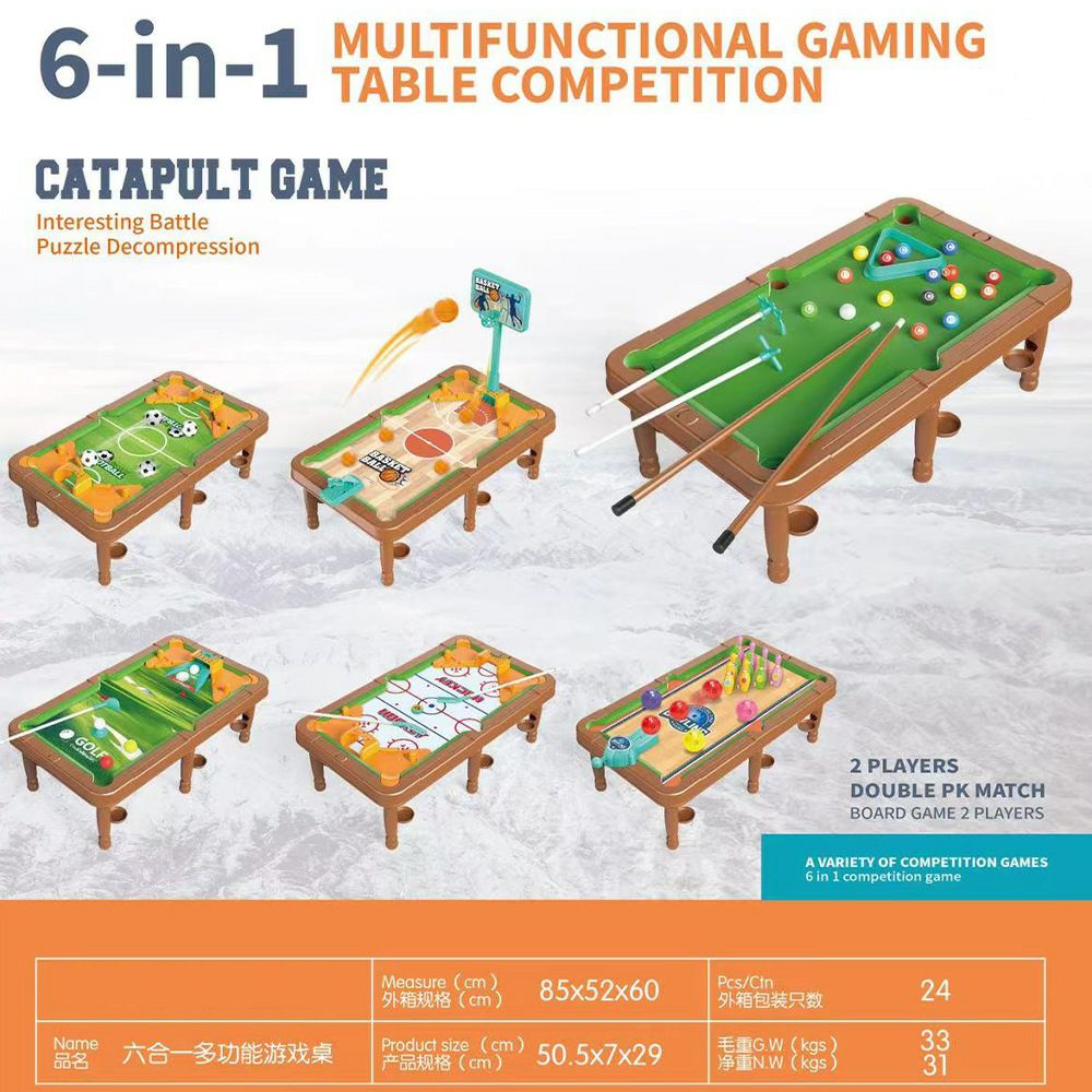 multifunctional Gaming Table Competition 6in1 For Kids