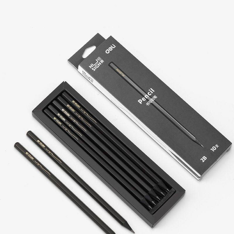 Black Wood Pencil 2B Pack Of 10