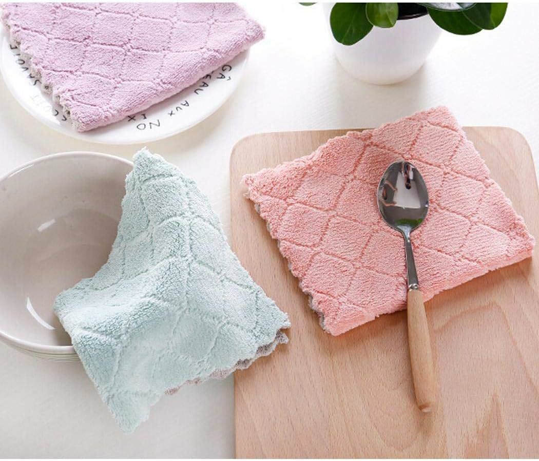 Absorbent Microfiber Dish Cloth Washable Towel 3pcs