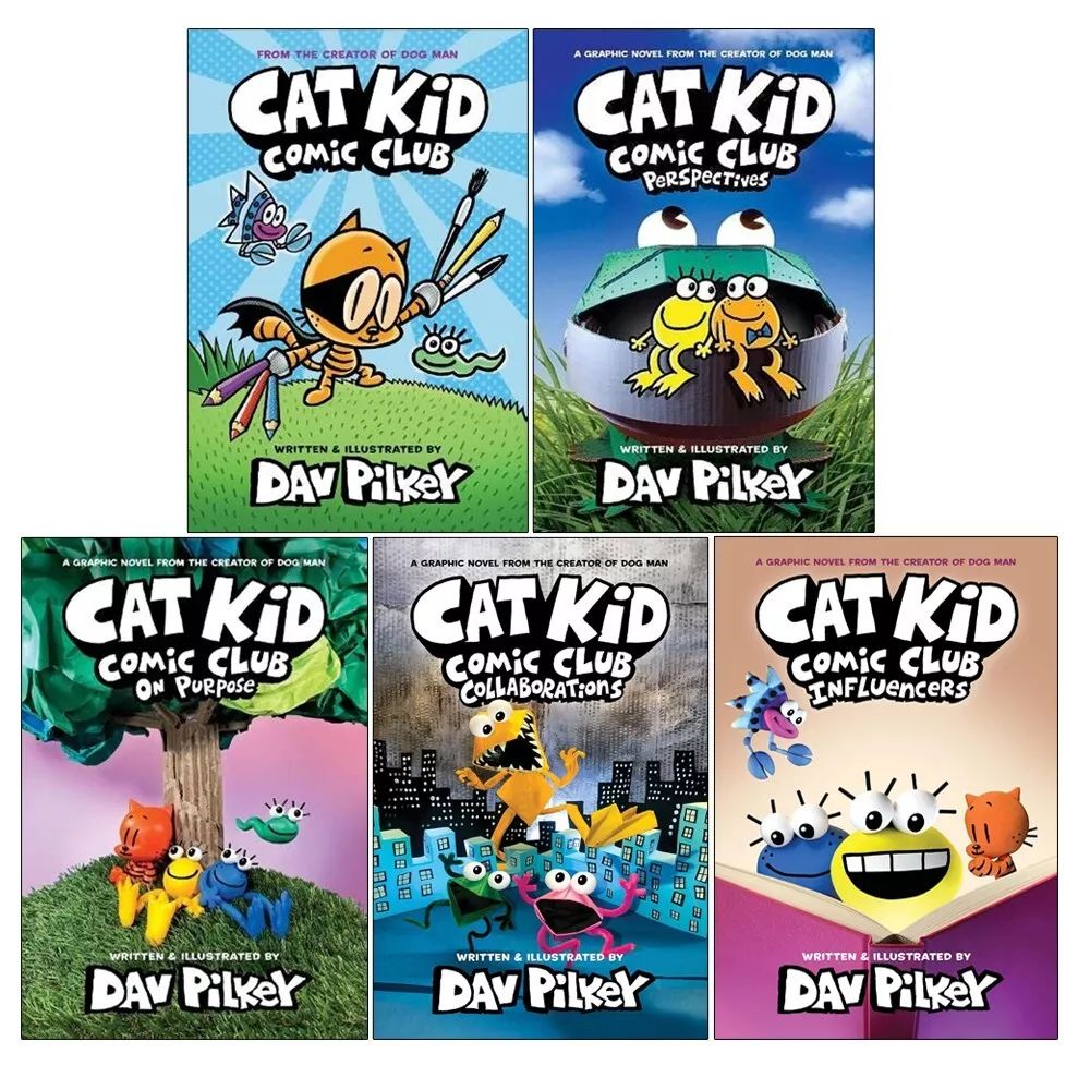 Cat Kid Comic Club 5 Books Set Hard Cover