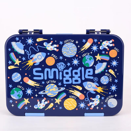Smiggle Bento Lunch Box Space Design 21x15x4.5