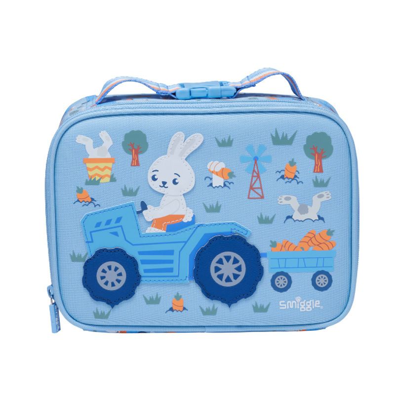 Smiggle Rabbit Design 4pcs Backpack 26cm Lunch bag Case Bottle