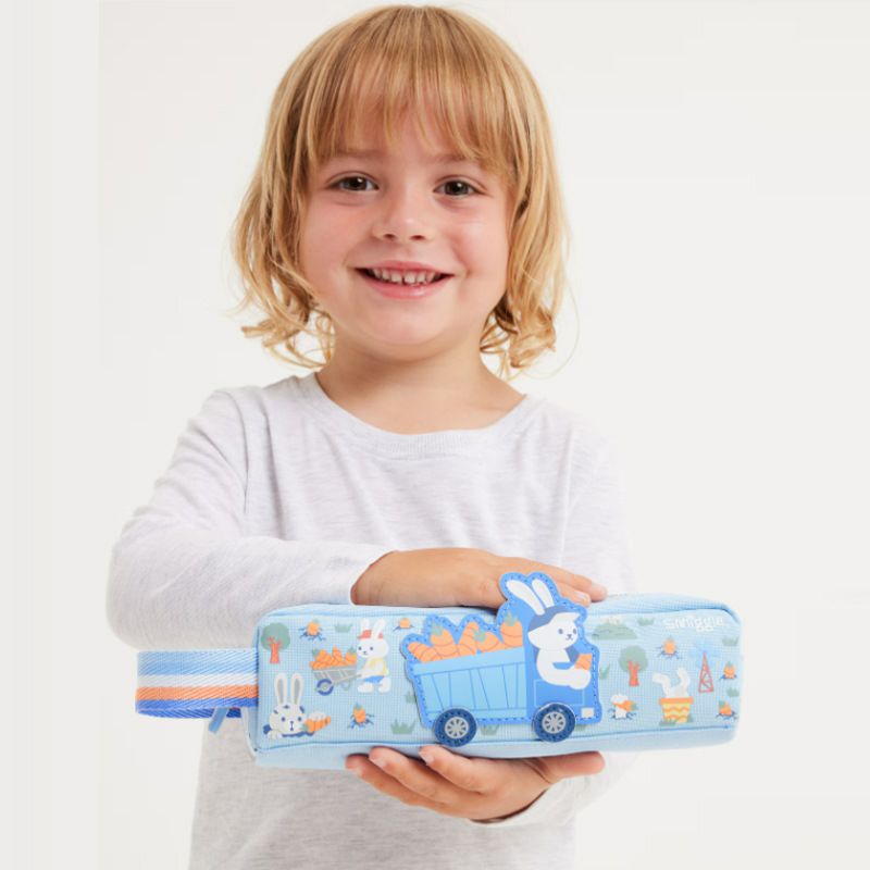 Smiggle Rabbit Design 4pcs Backpack 26cm Lunch bag Case Bottle